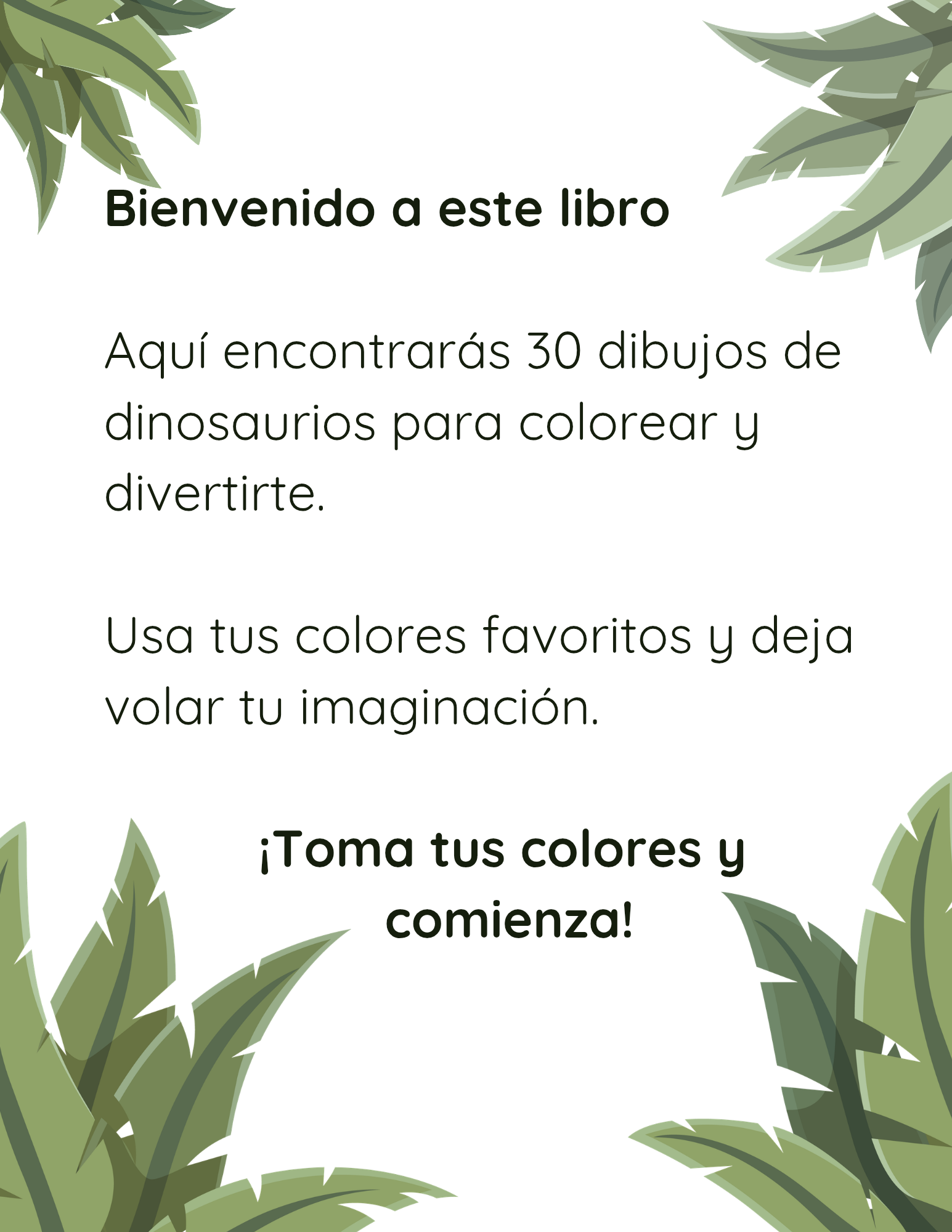 Libro para colorear de dinosaurios