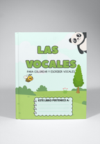 Libro digital de las vocales - colorear, trazar y aprender (30 páginas)