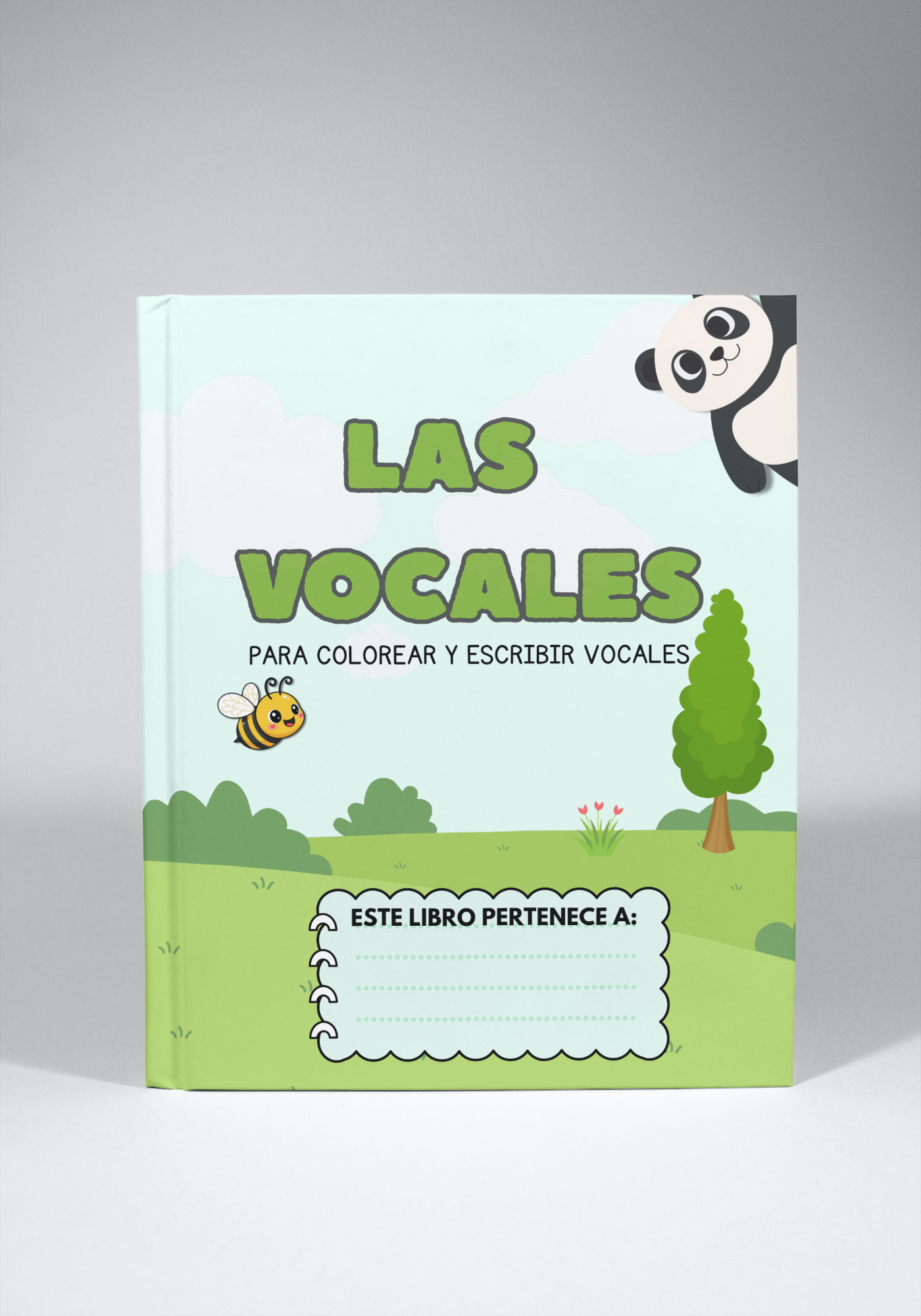 Libro digital de las vocales - colorear, trazar y aprender (30 páginas)