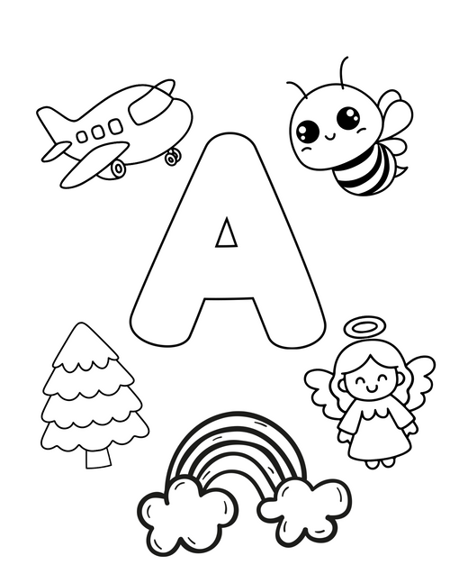 Libro digital de las vocales - colorear, trazar y aprender (30 páginas)